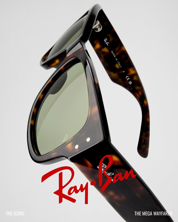 THE MEGA WAYFARER HAVANA w/ BOTTLE LIGHT GREEN