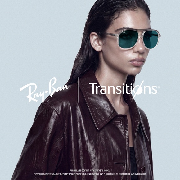 Ray-Banから初登場となる、Transitions® の新色レンズ。